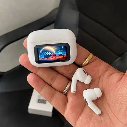 Zappods™ Display Screen 2 Premium Wireless Earbuds + 100% ANC with 1.41" Full HD Touch Screen + GPS Tracking (Find my evopods ) + 13mm High Deep Bass Drivers